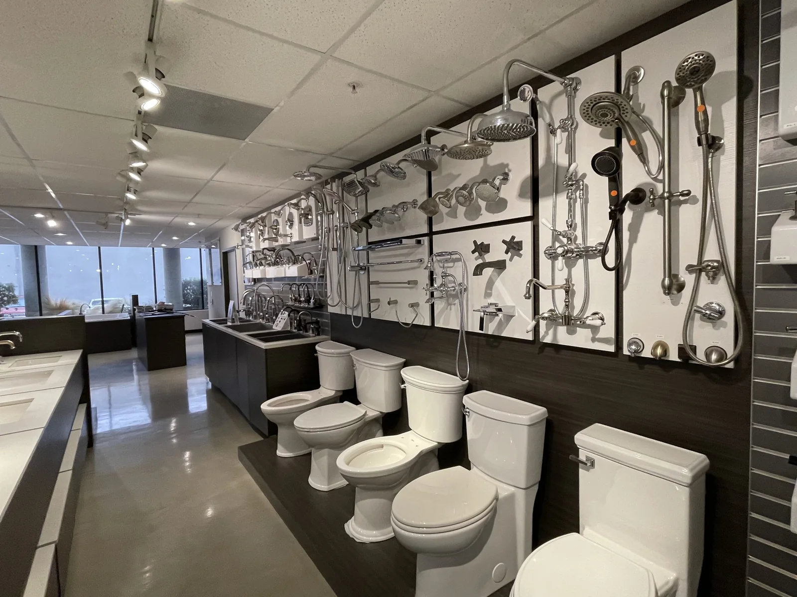The shower bays